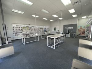 Interior of Victra Verizon Authorized Retail Store in Yucca Valley, CA.