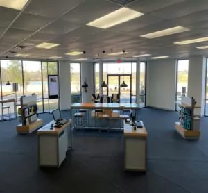 Interior of Victra Verizon Authorized Retail Store in Auburn, AL.