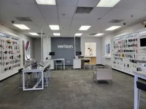 Interior of Victra Verizon Authorized Retail Store in Yucaipa, CA.