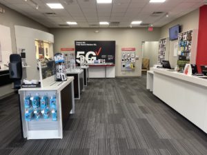 Interior of Victra Verizon Authorized Retail Store in Elizabeth City Ehringhaus, NC.