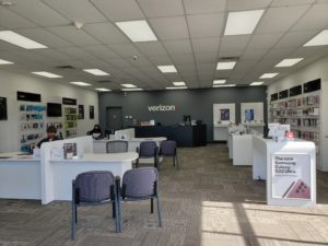Interior of Victra Verizon Authorized Retail Store in Hillsborough, NC.