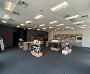 Interior of Victra Verizon Authorized Retail Store in West Bountiful, VA.