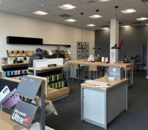Interior of Victra Verizon Authorized Retail Store in Brooklyn Gateway, NY.