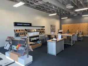 Interior of Victra Verizon Authorized Retail Store in Alhambra, CA.