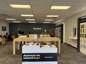 Interior of Victra Verizon Authorized Retail Store in Lafayette, CA.