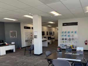 Interior of Victra Verizon Authorized Retail Store in San Francisco, CA.