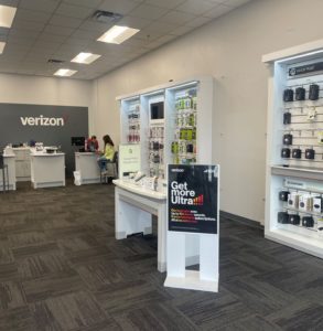 Interior of Victra Verizon Authorized Retail Store in Colorado Springs Nevada, CO.
