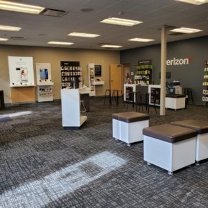 Interior of Victra Verizon Authorized Retail Store in Council Bluffs W Broadway, IA.