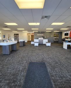 Interior of Victra Verizon Authorized Retail Store in Salina, KS.