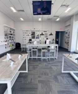 Interior of Victra Verizon Authorized Retail Store in Gloucester, MA.