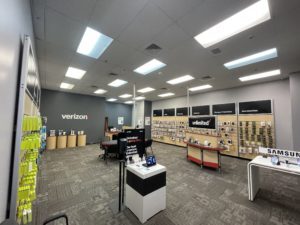 Interior of Victra Verizon Authorized Retail Store in Baltimore McHenry Row, MD.