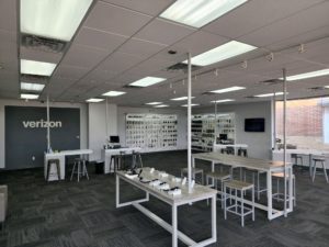 Interior of Victra Verizon Authorized Retail Store in Clio, MI.