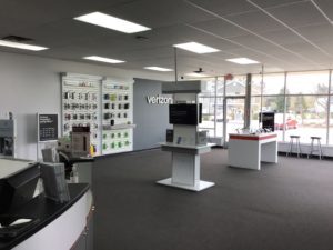 Interior of Victra Verizon Authorized Retail Store in Portland, MI.