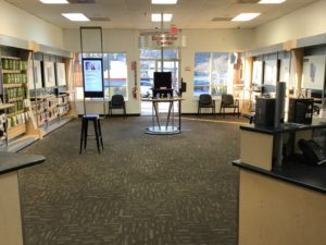 Interior of Victra Verizon Authorized Retail Store in Philadelphia, MS.