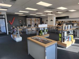 Interior of Victra Verizon Authorized Retail Store in Kill Devil Hills, NC.