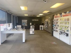 Interior of Victra Verizon Authorized Retail Store in Falls City, NE.