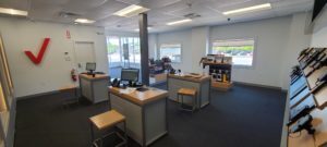 Interior of Victra Verizon Authorized Retail Store in North Conway, NH.