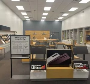 Interior of Victra Verizon Authorized Retail Store in West Orange, NJ.