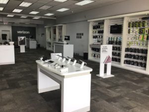 Interior of Victra Verizon Authorized Retail Store in Bridgehampton, NY.