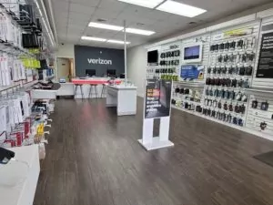 Interior of Victra Verizon Authorized Retail Store in Shoreham, NY.