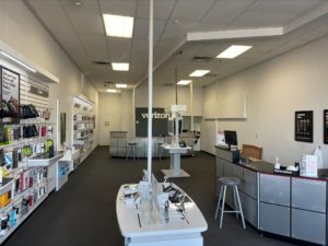 Interior of Victra Verizon Authorized Retail Store in Pickerington, OH.