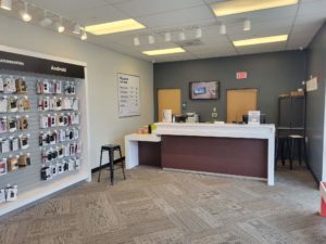 Interior of Victra Verizon Authorized Retail Store in Roseburg, OR.
