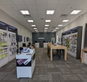 Interior of Victra Verizon Authorized Retail Store in Chantilly, VA.