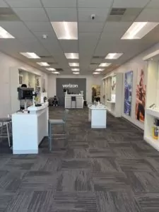 Interior of Victra Verizon Authorized Retail Store in Chesapeake Eden, VA.