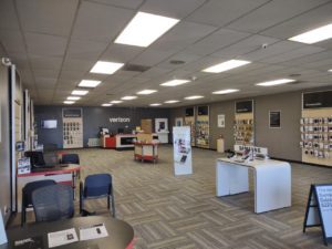 Interior of Victra Verizon Authorized Retail Store in Orange, VA.