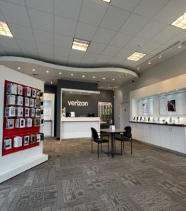 Interior of Victra Verizon Authorized Retail Store in Auburn, WA.