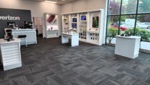 Interior of Victra Verizon Authorized Retail Store in Tacoma, WA.